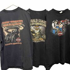 Men’s 2X Harley Davidson Black T-Shirt Lot Of 3 Graphic Tees Motor Cycles picture