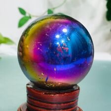 300g Natural Crystal Plated Quartz Sphere Crystal Ball Healing Decoration picture