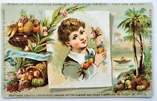 1890s Bastines Flavors S Gould Groceries Ballston Spa NY Victorian Trade Card  picture