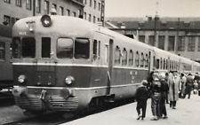 Helsinki Finland VR Railroad #1612 Diesel Rail Car Train B&W Photograph picture