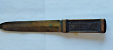 Antique Bronze letter Opener W.N. Coler & Co. New York Brokerage House picture