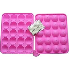 Silicone Cake Mold 20-cavity Half Circle Lollipop Party Cupcake Baking Mold Cake picture