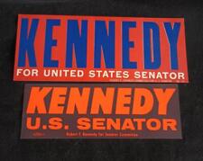 PAIR 1964 ROBERT F KENNEDY FOR US SENATOR BUMPER STICKERS UNUSED BOB BOBBY RFK picture