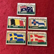 1800s Early 1900s Era “Flags Of All Nations” SILKS Flags Lot (5). F-G Condition picture