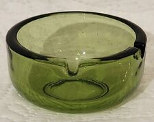 Vintage Mid-Century Modern Solid Emerald Green Ashtray picture