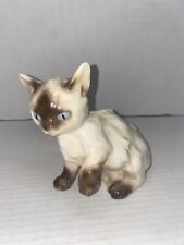 Vintage Ceramic 6” Siamese Cat Mid Century Modern Figurine picture