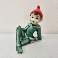 VINTAGE PORCELAIN GREEN ELF PIXIE MADE IN JAPAN  picture