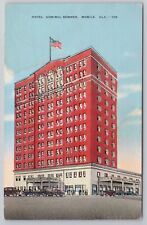 1930-50 Postcard Hotel Admiral Semmes Mobile Alabama Cars picture