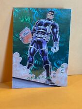 2024 Marvel Flair Nick Fury #88 Summer Parallel 2/50 SSP  Nice picture