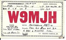 QSL  1937 Gary Indiana   radio card picture