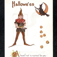 Elf Magic Love Charm Chant Halloween A Hazel Nut Witch Nash H 44 JOL PostCard picture
