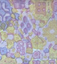 EXQUISITE Vintage Silk Fabric Dreamy Lavender Pink & Yellow Collage W40”L6.4Yds picture