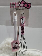  Hello Kitty Baking & Cooking Utensils Whisk & Scrapping Spatula Pink NEW picture