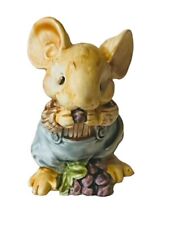Mouse Figurine Anthropomorphic Mice Rodent 1981 Dior Vtg Miniature Grapes Gift picture