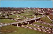 Giant I-20 I-75 I-85 Interchange, Atlanta, Georgia, Chrome Aerial View Postcard picture