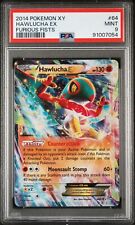 Pokemon 2014 XY Furious Fists 64 Hawlucha Ex PSA 9 picture