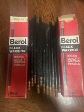 Vintage  11 BEROL Black Pencils No. #372-2 1/2 True Medium Black Warrior picture