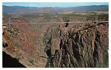Postcard CO Royal Gorge Bridge Scenic Aerial Nature View Canon City Colorado picture