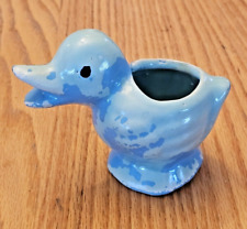 Vintage Antique Small Blue Ceramic Duck Planter Very Old McCoy? picture