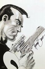 MIKE ZECK rare PUNISHER PROFILE art print SIGNED b/w Pencil Piece LAST ONE picture