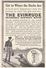 1912 Evinrude Motor Company Print Ad – Cool Duck Hunter & Rowboat Pix picture