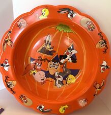 Vintage 1998 WB Looney Tunes Plastic Trick or Treat Candy Bowl Halloween picture