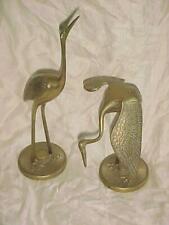 Vintage Pair Solid Brass Leonard Herons/Whooping Cranes/Birds picture