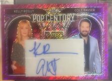 KELLY REILLY * COLE HAUSER 2024 LEAF POP CENTURY DUAL AUTO YELLOWSTONE PINK 1/1 picture