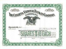 Citizens National Bank in Gastonia - Stock Certificate - Banking Stocks picture