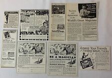 lot of eight MAGIC ads ~ Be A Magician ~ 1912-1932 picture