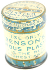 C1900 Medicated Bandage Seabury Johnson Oxide Zinc Porous Plaster Tin Orange NJ picture