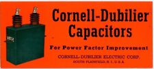 c1940 Cornell-Dubilier Electric Corp Capacitors unused ink blotter picture