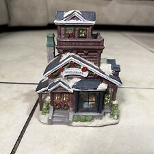 Old Time Pottery Christmas Village Restaurant Lighted House picture