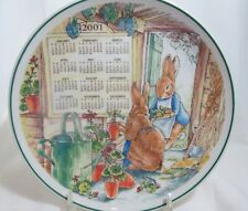 Wedgwood PETER RABBIT 2001 Calendar Collector Memory Plate w/tag picture