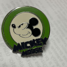 Disney Parks Vtg Look Mickey Mouse Pin Trading Pinback 2010 Green White picture