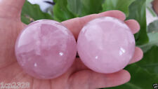 3Pcs 35-40mm natural rose quartz crystal sphere ball heal picture