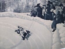 Bobsleigh Postcard Downhill Snow Sled Race Bobsled Winter Sports Engadin No. 620 picture