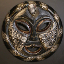 Hand Carved Wooden Art Mask Made In Indonesia Vintage Wall Decor Folk Shaman Art picture
