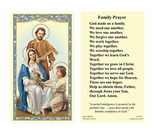 (2 copies) Family Prayer Holy Card with Picture of Holy Family Catholic picture