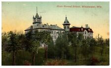 Whitewater WI Wisconsin State Normal School Antique Postcard Posted 1912 picture