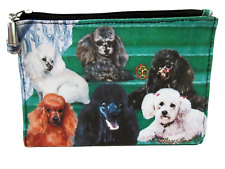 New Poodle Dog Zippered Handy Pouch Make-up/Coin Purse 3 Poodles Ruth Maystead picture