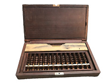 Vintage Asian Abacus & Typography Kit In Wooden Carry Box picture