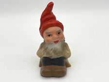 Vintage Cute 3.75” Sitting Gnome West Germany  Plastic Rubber #905 picture