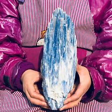 7.63LB Rare Natural beautiful Blue KYANITE With Quartz Crystal Specimen Rough picture