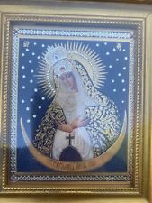 Ostrobama Mother Of God “I Think”Picture And Frame. 4 By 6 Pictures. Excellent picture