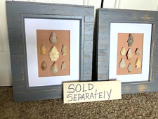 Wood FRAMED ARROWHEADS COLLECTION  NATIVE AMERICAN AUTHENTIC  GA Sold Separately picture