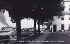 SHIP Frankfort MI RPPC 1940 AARR BOATS INBOUND No. 7 & OUTBOUND No. 6 Park Hotel picture