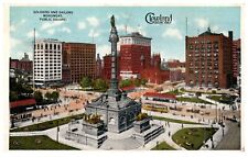 Vintage Postcard 1919 Cleveland Ohio Public Square Bird's Eye View MonumentH2-45 picture