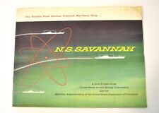 Vintage N.S. SAVANNAH Nuclear Powered Merchant Ship Brochure Booklet picture