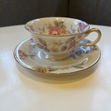 Castleton Sunnybrooke Footed Tea Cup & Saucer Set MCM Vintage - 12 Available EUC picture